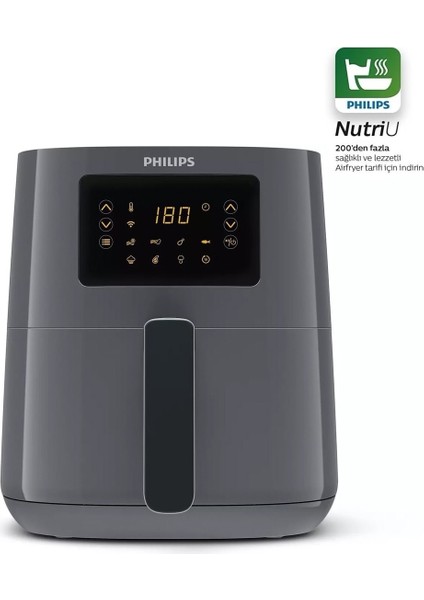 Gelişmiş Uzaktan Bağlantılı Yağsız Pişirme Fritözü 1400 W 4.1 L Gri fiyatları