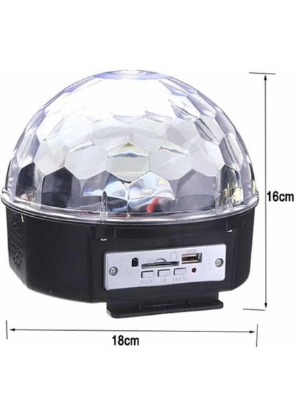Sepetim Disko Topu Renkli Işıklı Lazer Parti Bluetooth Bağlantılı LED Küre modelleri