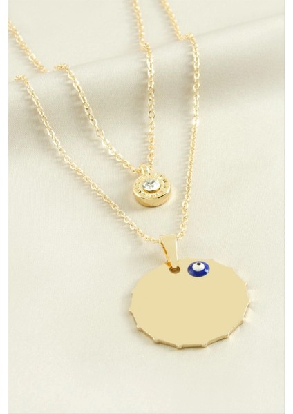 Köşeli Isim Yazılabilir Boş Plaka Ikili Kolye