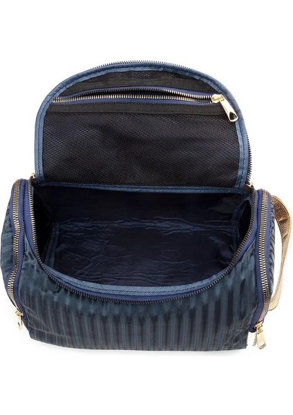 Lacivert Şık Makyaj Çantası, Pratik ve Şık Seyahat Aksesuarı indirimleri