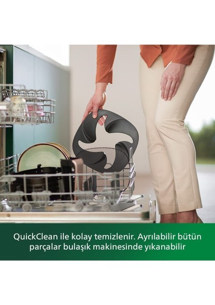 Genis Hacimli Xxl Airfryer ve Izgara Seti, Akıllı Sensörlü, Siyah Renk