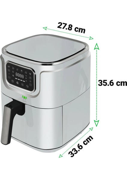 5 L Akıllı Yağsız Hava Fritözü Beyaz, Sağlıklı ve Pratik Pişirme Cihazı modelleri