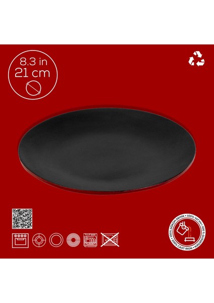 Döküm Yuvarlak Servis Tabağı ÇAP(Ø)21CM.-BORDO fırsatları