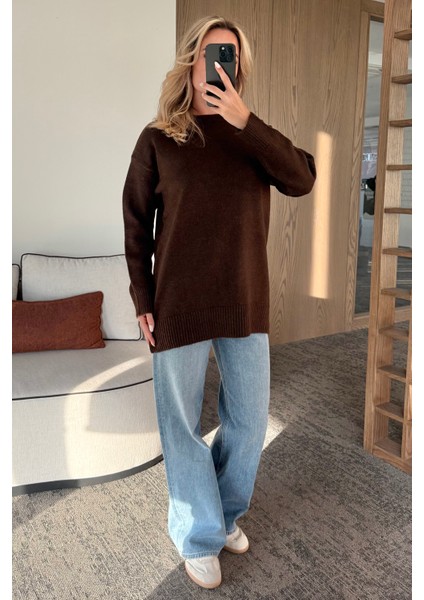 Kahverengi Triko Kazak - 04595 fiyatları