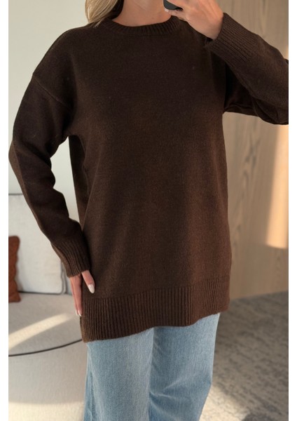 Kahverengi Triko Kazak - 04595 modelleri