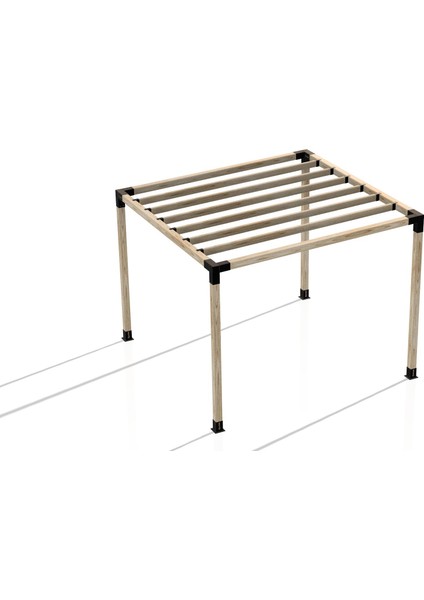 2.4 x 2.4 Metre Pergole Braket Seti 4 Ana Direkli Üstü Izgaralı Eğimli Pergole Braket Set fiyatları