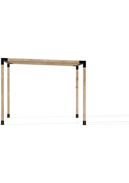 2.4 x 2.4 Metre Pergole Braket Seti 4 Ana Direkli Üstü Izgaralı Eğimli Pergole Braket Set modelleri