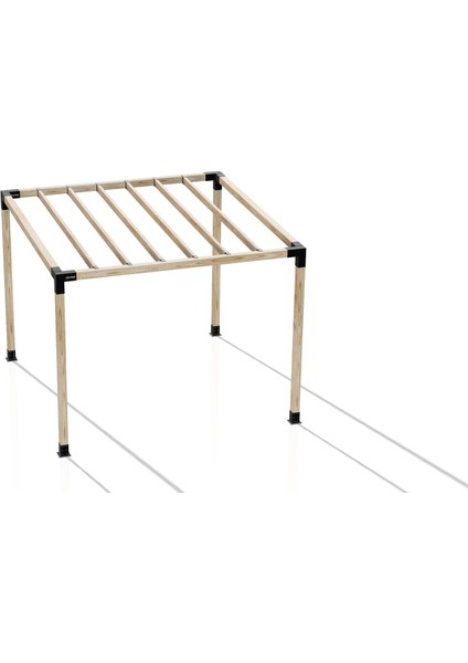 2.4 x 2.4 Metre Pergole Braket Seti 4 Ana Direkli Üstü Izgaralı Eğimli Pergole Braket Set indirimleri
