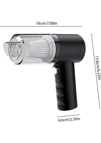 Oto Araç Ev Taşınabilir El Tipi Süpürge Mini Araç Süpürgesi Vakumlu indirimleri
