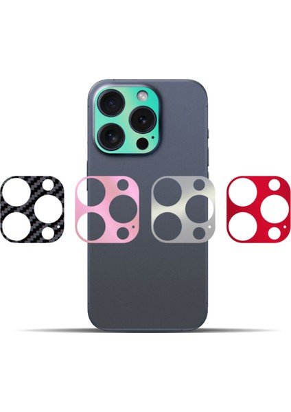 iPhone 16 Pro Arka Kamera Dekoratif Sticker Koruyucu Set – 5 Renk, Çizilmeye Dayanıklı Kamera Koruyucu modelleri