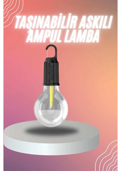 Şarjlı Dekoratif Kamp Lambası Askılı Ampul LED Işık Type-C Girişli fiyatları