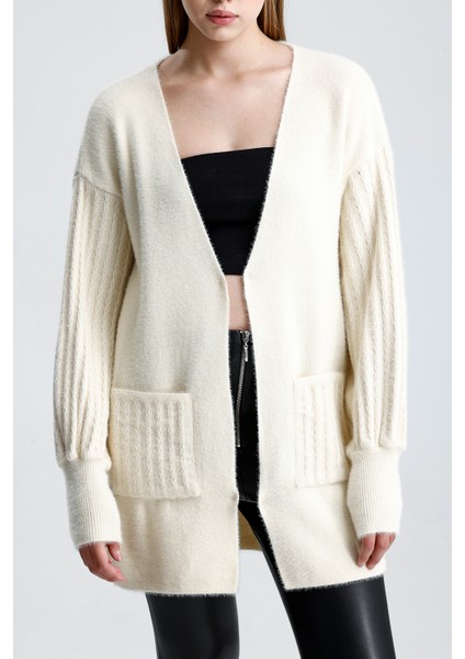 Düşük Kol Iki Cepli Hırka/ceket