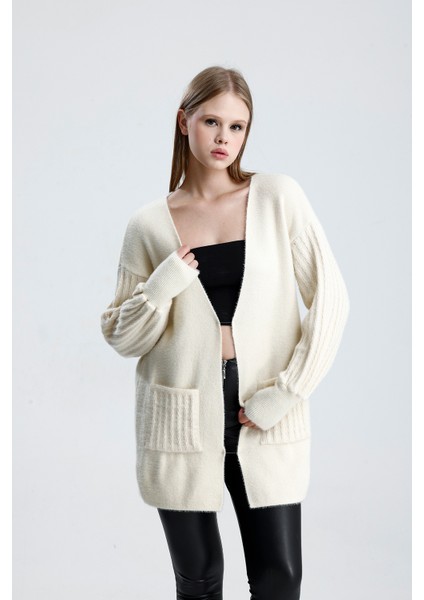 Düşük Kol Iki Cepli Hırka/ceket