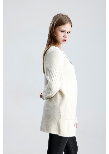 Düşük Kol Iki Cepli Hırka/ceket