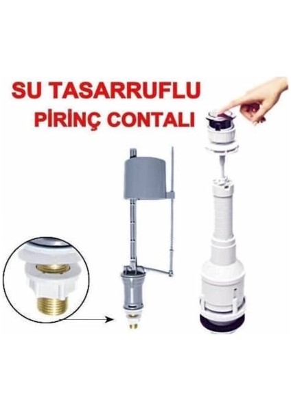 Klozet Sifon Basmalı Rezervuar Iç Takım Su Tasarruflu
