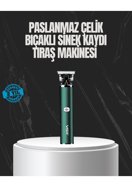 Paslanmaz Çelik Başlıklı Su Geçirmez Şarjlı Saç Kesme Makinesi