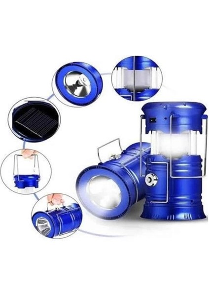 Büyük Boy Güneş Enerjili Kamp Feneri Işıldak Lamba USB Şarjlı fırsatları