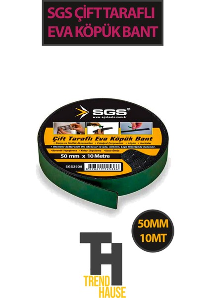 Sgs Çift Taraflı Eva Köpük Bant 50MMX10MT