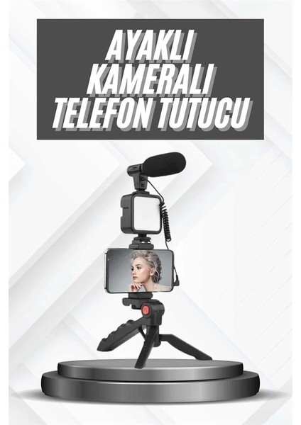 Telefon Tutucu Mikrofonlu Işıklı Youtuber Video Kayıt fiyatları