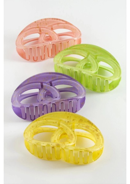 Iç Içe Halka Renkli Mandal Toka 12 cm