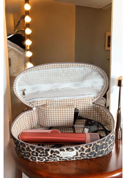 Kahverengi Xl Batarya Bölmeli Seyahat Çantası, Tüm Saç Şekillendiriciler Için fiyatları