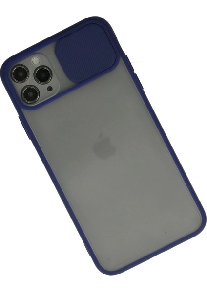 Bfs iPhone 11 Pro Max Kılıf Palm Buzlu Kamera Sürgülü Silikon - Lacivert fiyatları