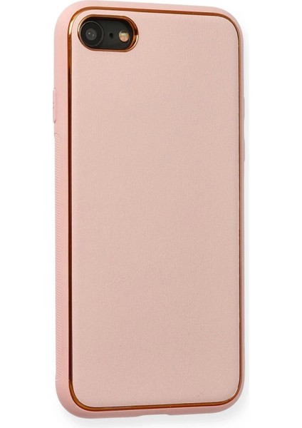 Bfs iPhone 7 Kılıf Coco Deri Silikon Kapak - Pembe fiyatları