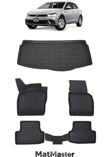 Volkswagen Polo 2024 Model 5d Premium Ekstra Havuzlu Paspas ve Bagaj Havuzu Set