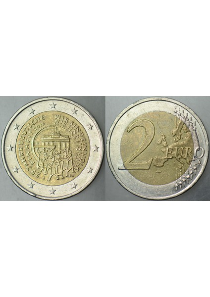 Almanya 2 Euro 2015 Sirkülasyon Hatıra-Birleşmenin 25. Yılı.
