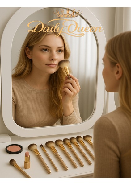 Şık ve Kaliteli Deri Çantalı Makyaj Fırça Seti, Profesyonel Kullanım Için Ideal