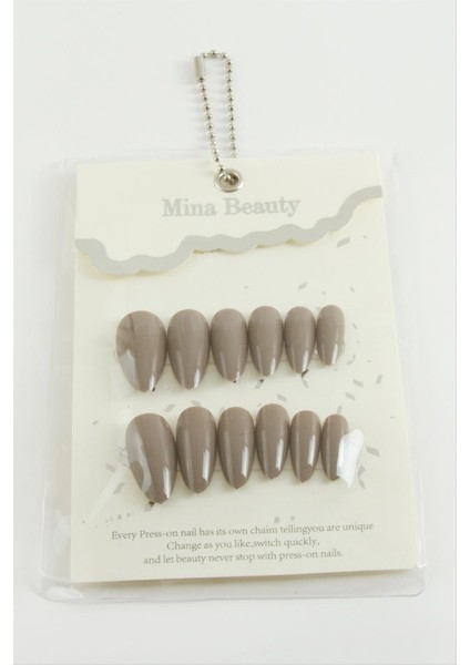 Msa-Shop Mina Beauty Kedi Gözü Takma Tırnak-Kahverengi-1 fiyatları