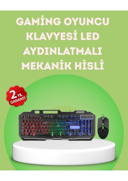Gaming Klavye ve Mouse Seti PG8018 – Dayanıklı Tuşlar, Hızlı Komut