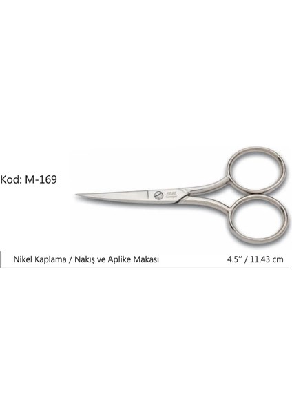 Europe Az Kalın Nakış Makası Süper Kalite No:4,5 11,43 cm