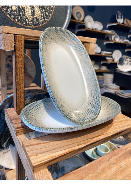 Sway Gourmet Oval Kayık Tabak 19*11 cm S-MT-SWYGRM19OKY (2'li Takım)