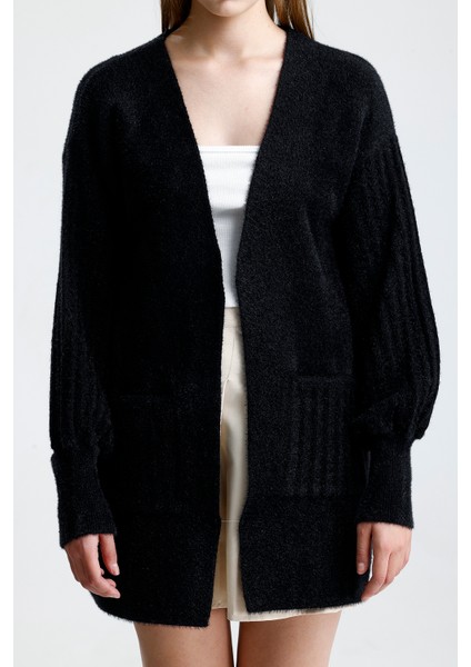 Düşük Kol Iki Cepli Hırka/ceket