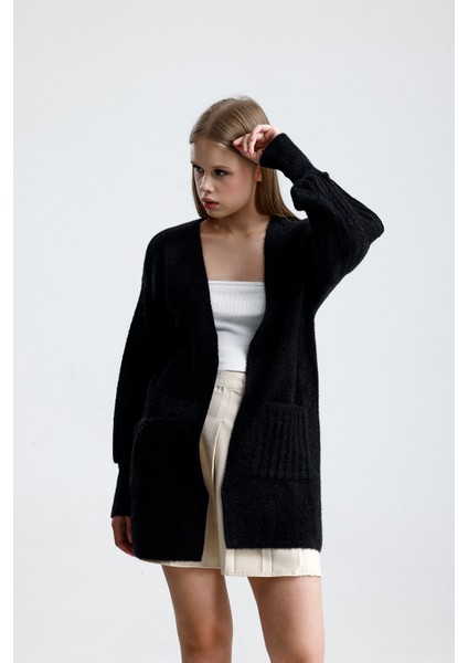 Düşük Kol Iki Cepli Hırka/ceket