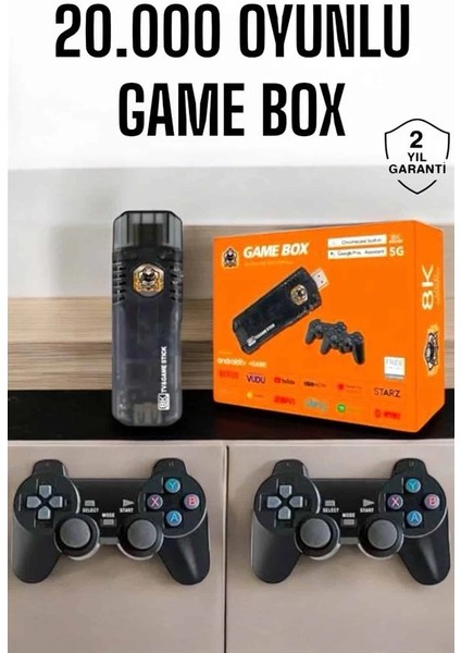20.000 Oyunlu Premium Model Oyun Konsolu 8k Android Tv Hd Game Stick fiyatları