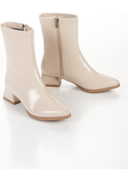 Ten Rugan Kısa Kalın Topuklu Sivri Burunlu Günlük Bot Cnr fırsatları