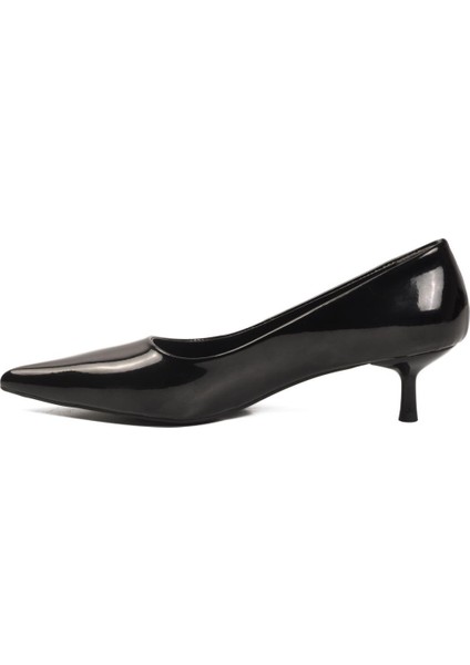 458343 Z Siyah Rugan Kadın Topuklu Ayakkabı fırsatları