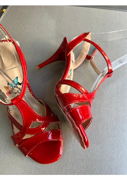 Kırmızı Rugan Mirada Model 13 Pont(8,5 Cm) Tango, Dans ve Salon Ayakkabısı modelleri
