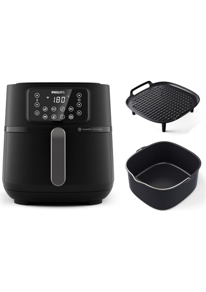 Yüksek Performanslı 7,2 Lt Airfryer Xxl, Pişirme ve Izgara Aksesuarları Siyah fırsatları