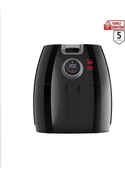 5l Akıllı Sıcak Hava Fritöz, 8 Program, 1650W, Yağsız Kızartma, Sağlıklı ve Pratik