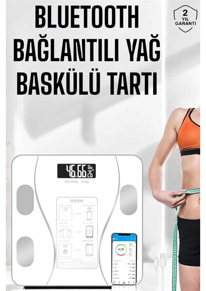 Sepetim Akıllı Tartı Dijital Baskül Yağ Su Kas Vücut Kitle Kilo Ölçer Tartı fiyatları