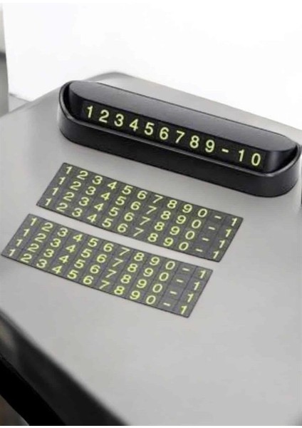 Sepetim Araba Park Numaratörü Araç Içi Numaralık Değiştirilebilir Çevirmeli Mini