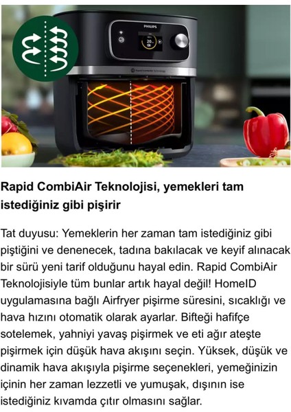 8,3l Uzaktan Bağlantılı Çok Fonksiyonlu Airfryer, Siyah, Geniş ve Kullanışlı fırsatları