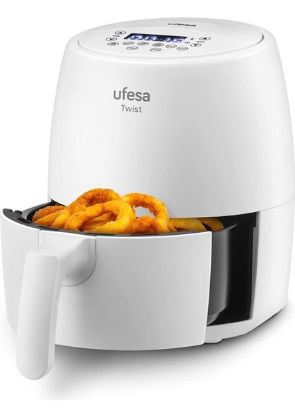2 L Hava Fritözü, 6 Program, Zaman Ayarlı, Yapışmaz Kaplama, 1200 W, Beyaz Renk