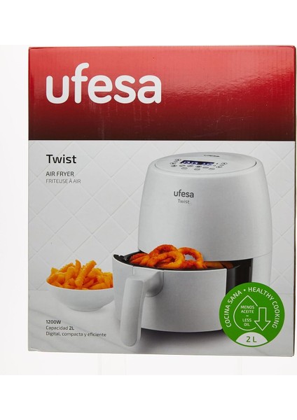 2 L Hava Fritözü, 6 Program, Zaman Ayarlı, Yapışmaz Kaplama, 1200 W, Beyaz Renk modelleri