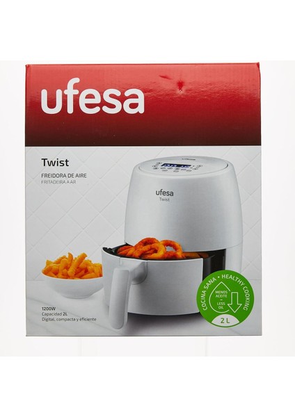 2 L Hava Fritözü, 6 Program, Zaman Ayarlı, Yapışmaz Kaplama, 1200 W, Beyaz Renk fırsatları