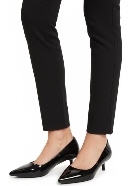 458343 Z Siyah Rugan Kadın Topuklu Ayakkabı modelleri