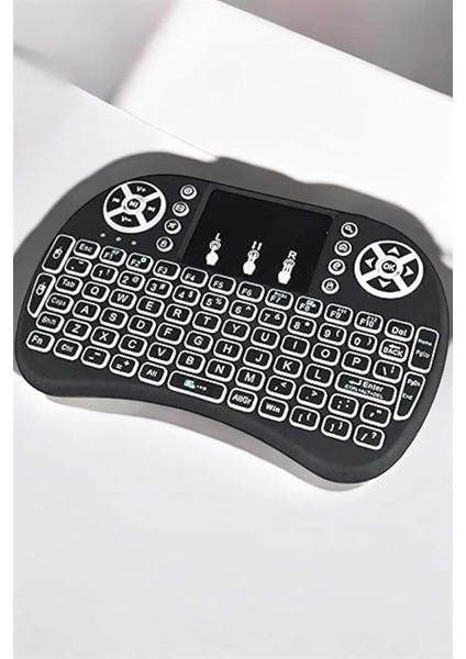 Depomix Işıklı Kablosuz Mini Q Klavye Tüm Cihazlara Uyumlu